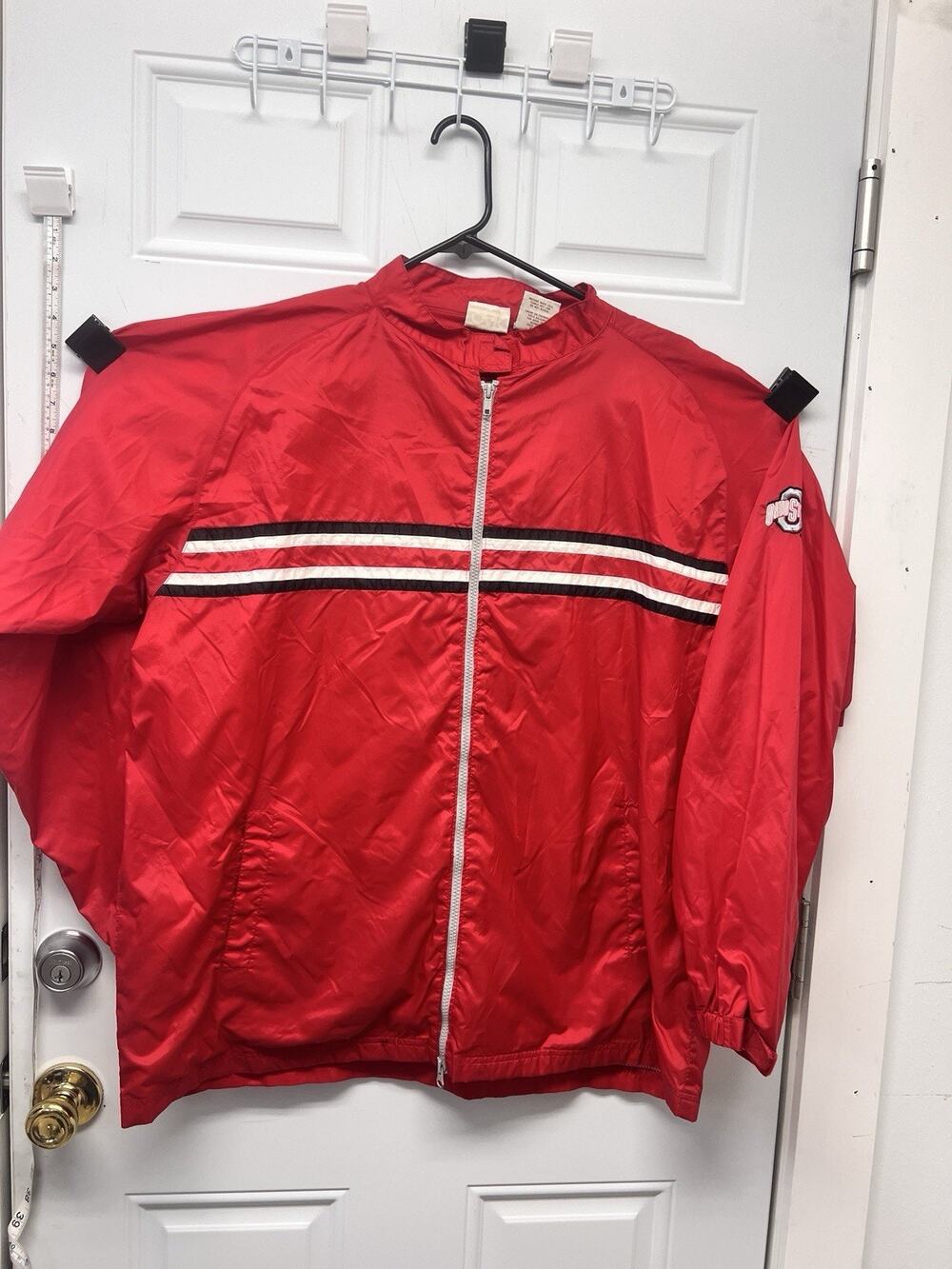 Red Oak Ohio State Windbreaker Jacket Size Extra Large SEC Football NOC3804